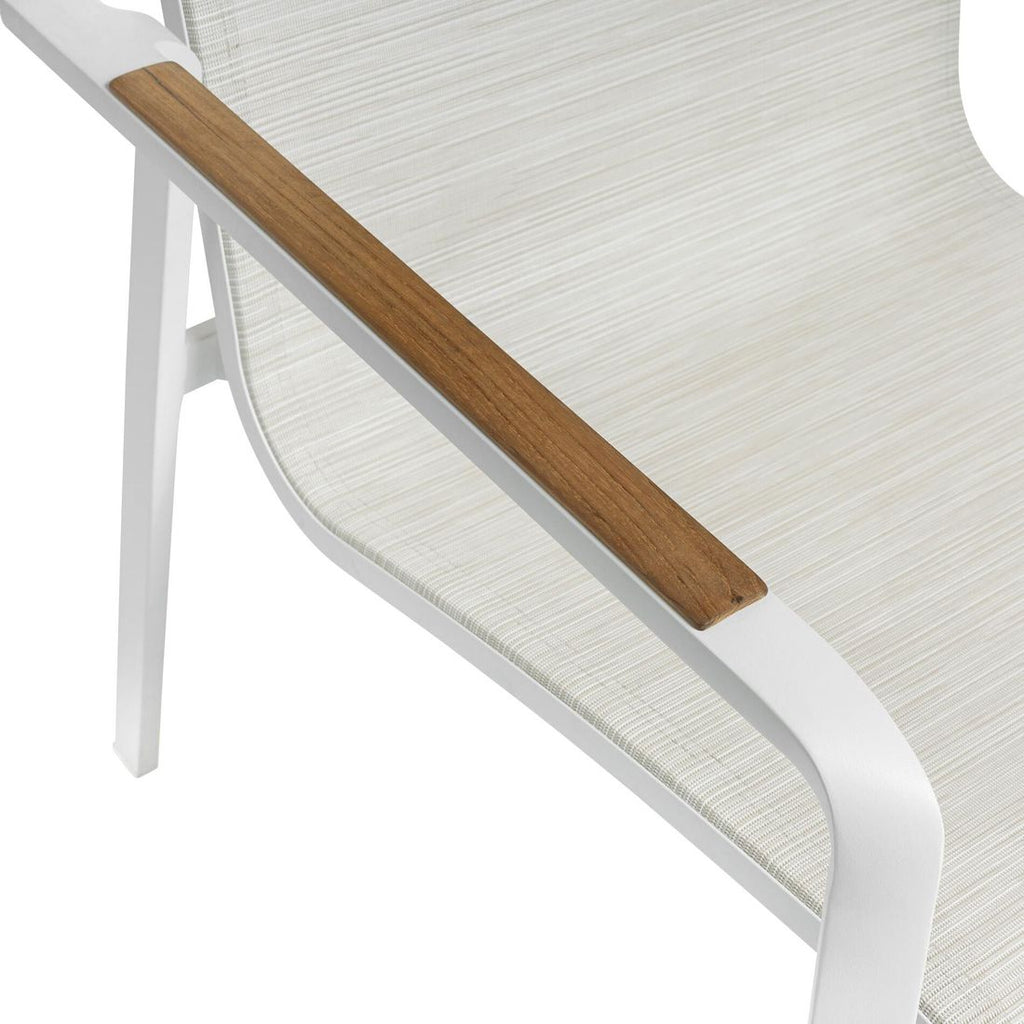 Loungestol Diamond stabelbar aluminium/textilen - Kettler sideprofil
