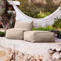 Loungestol Dotty Cloud med krakk polypropylen beige forfra