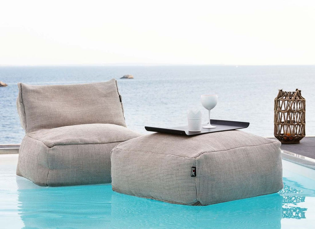 Loungestol Dotty Cloud med krakk polypropylen beige bakside