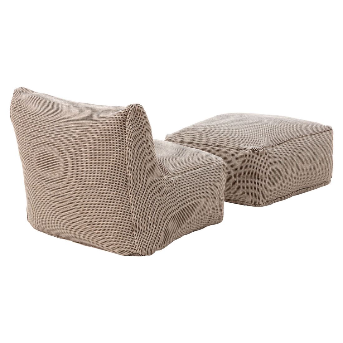 Loungestol Dotty Cloud med krakk polypropylen beige detalj av sete