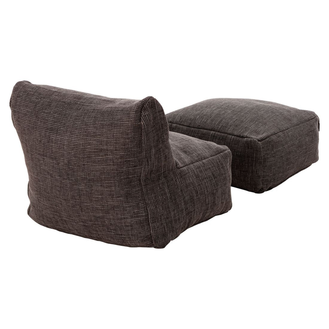 Loungestol Dotty med krakk, polypropylen antrasitt - ROOLF Living