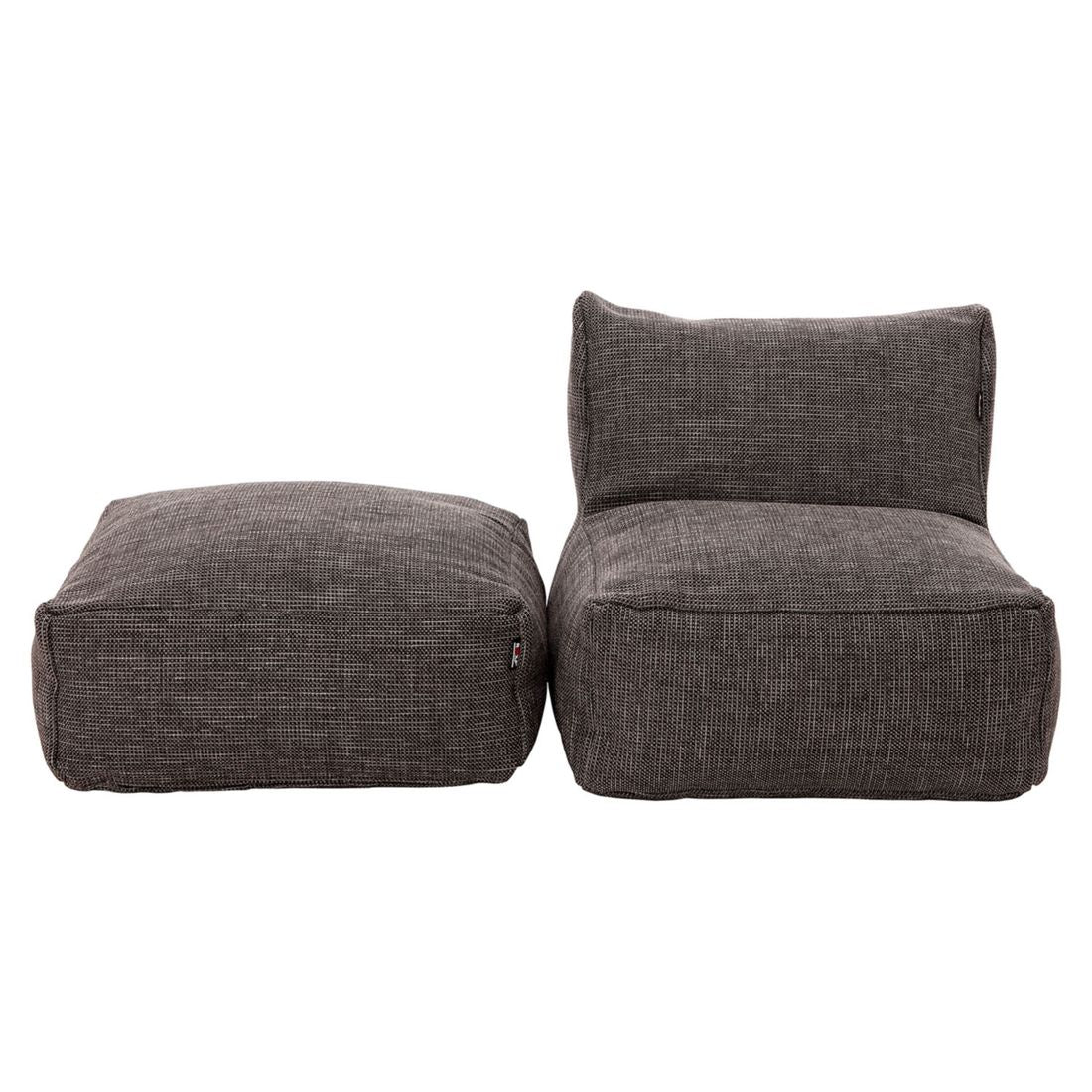 Loungestol Dotty med krakk, polypropylen antrasitt - ROOLF Living
