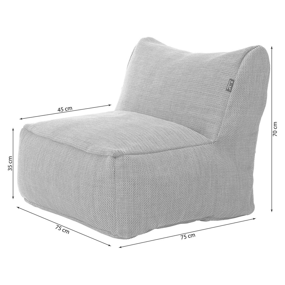 Loungestol Dotty polypropylen 75x75 cm antrasitt montert i hage