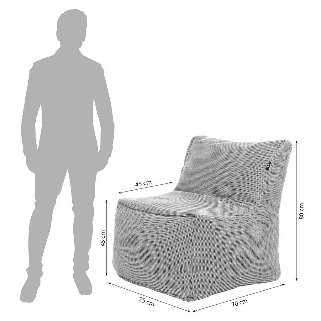 Loungestol Dotty polypropylen 75x75 cm detalj av stoff