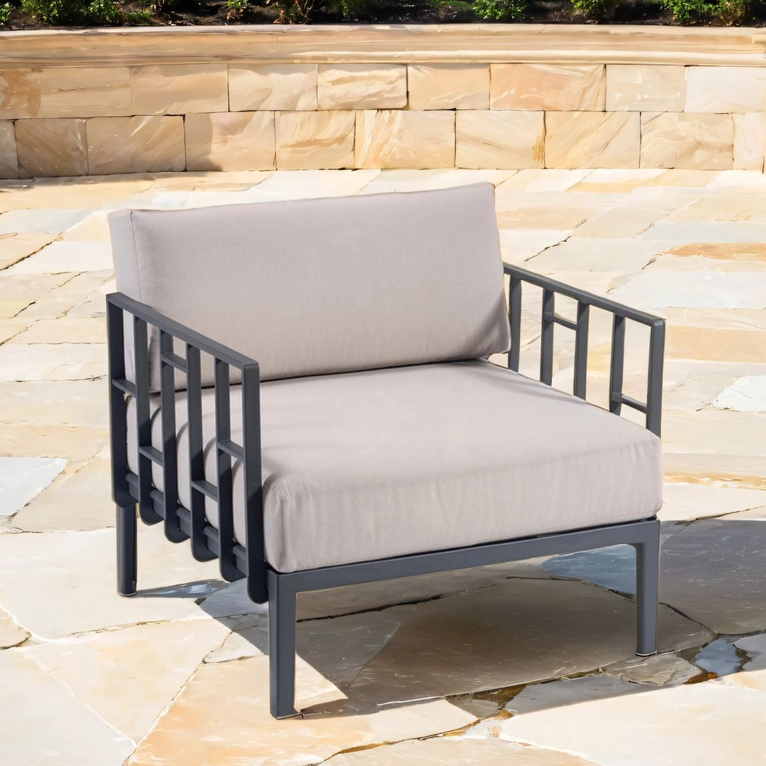 Loungestol Engels Module 4 plast 86x83 cm bakside detalj