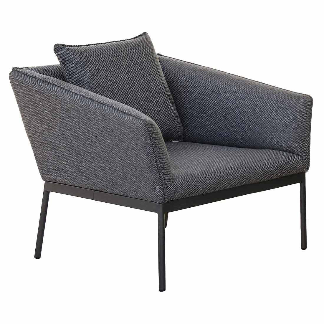 Loungestol Finn aluminium Sunbrella antrasitt bakside