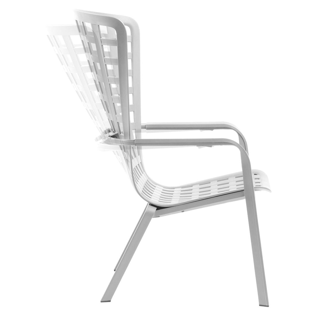 Loungestol Folio justerbar plast hvit 72 cm - Nardi