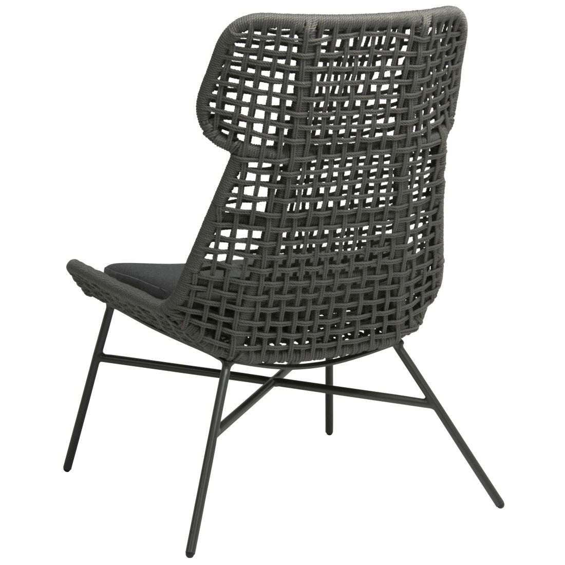 Loungestol Greta aluminium/tau 84,5x78 cm - Stern bakside