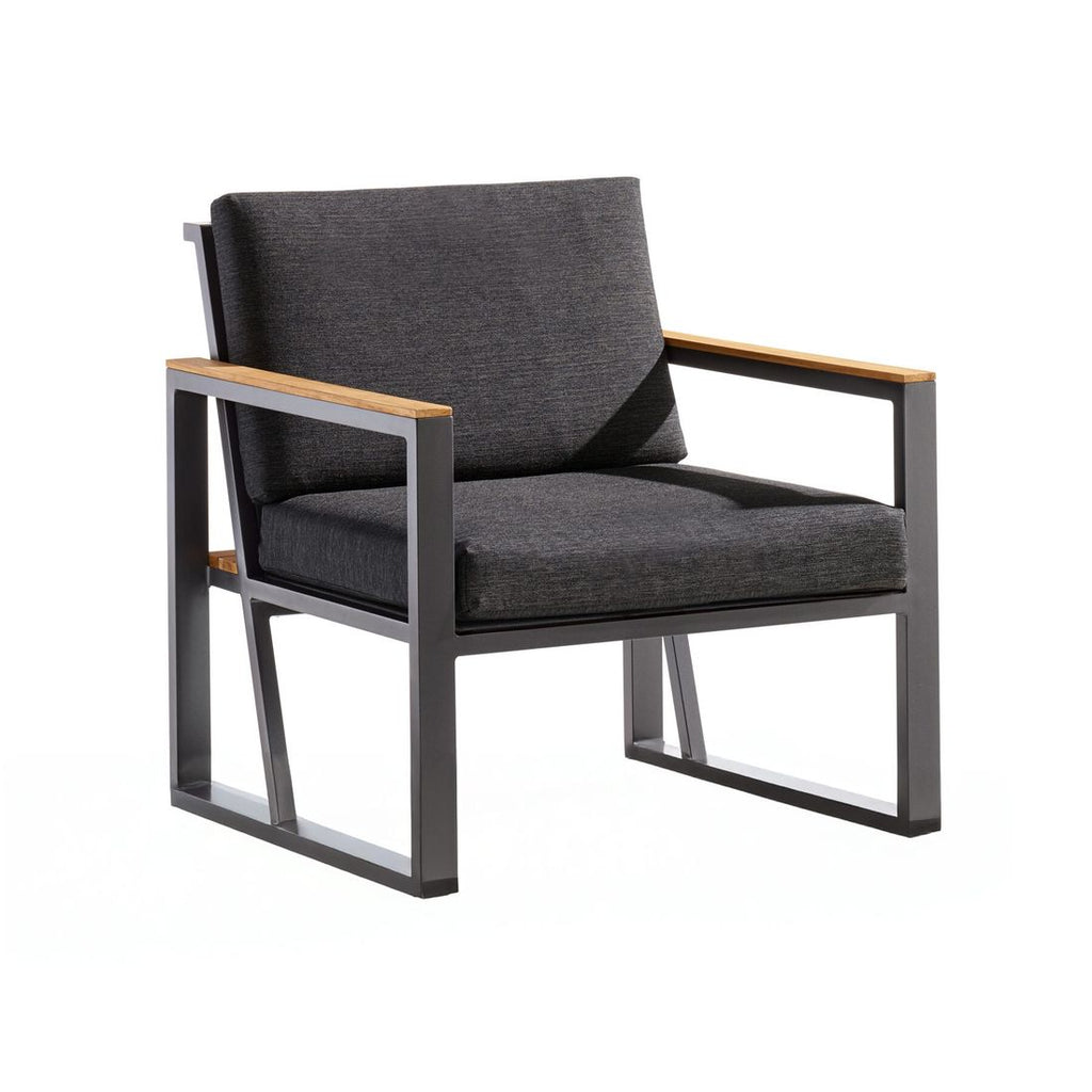 Detalj av Loungestol Havanna aluminium 75x73 cm stoff