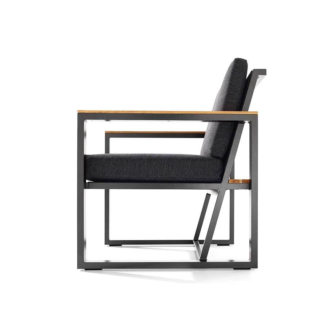 Loungestol Havanna aluminium 75x73 cm sideprofil