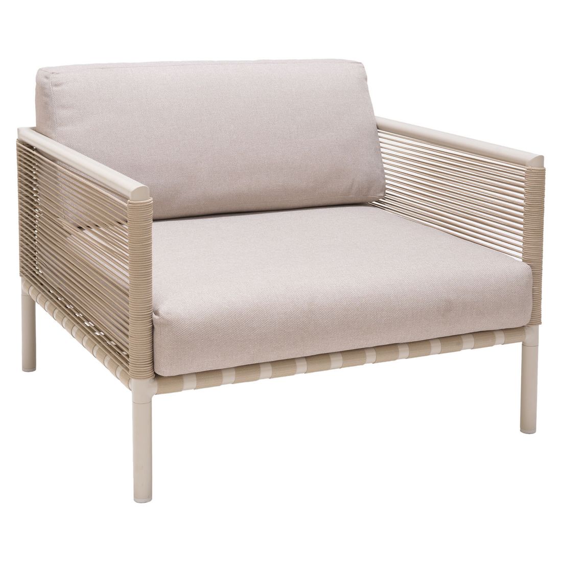 Loungestol Horizon aluminium/tau 87x87 cm bakside