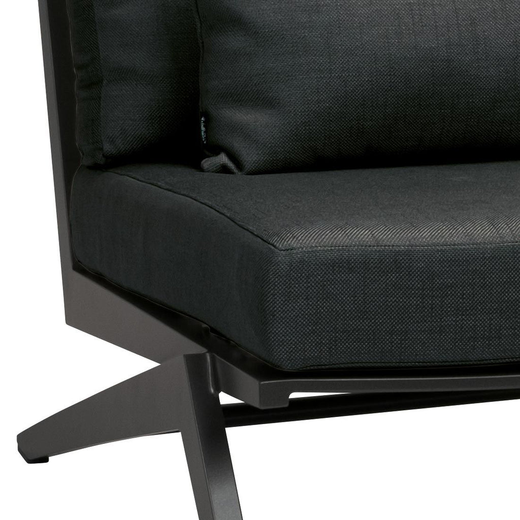 Loungestol Jackie aluminium/polyakryl 75x91 cm - Stern detalj av stoff