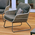 Loungestol Kansas aluminium/flettverk 76x73,5 cm fra siden