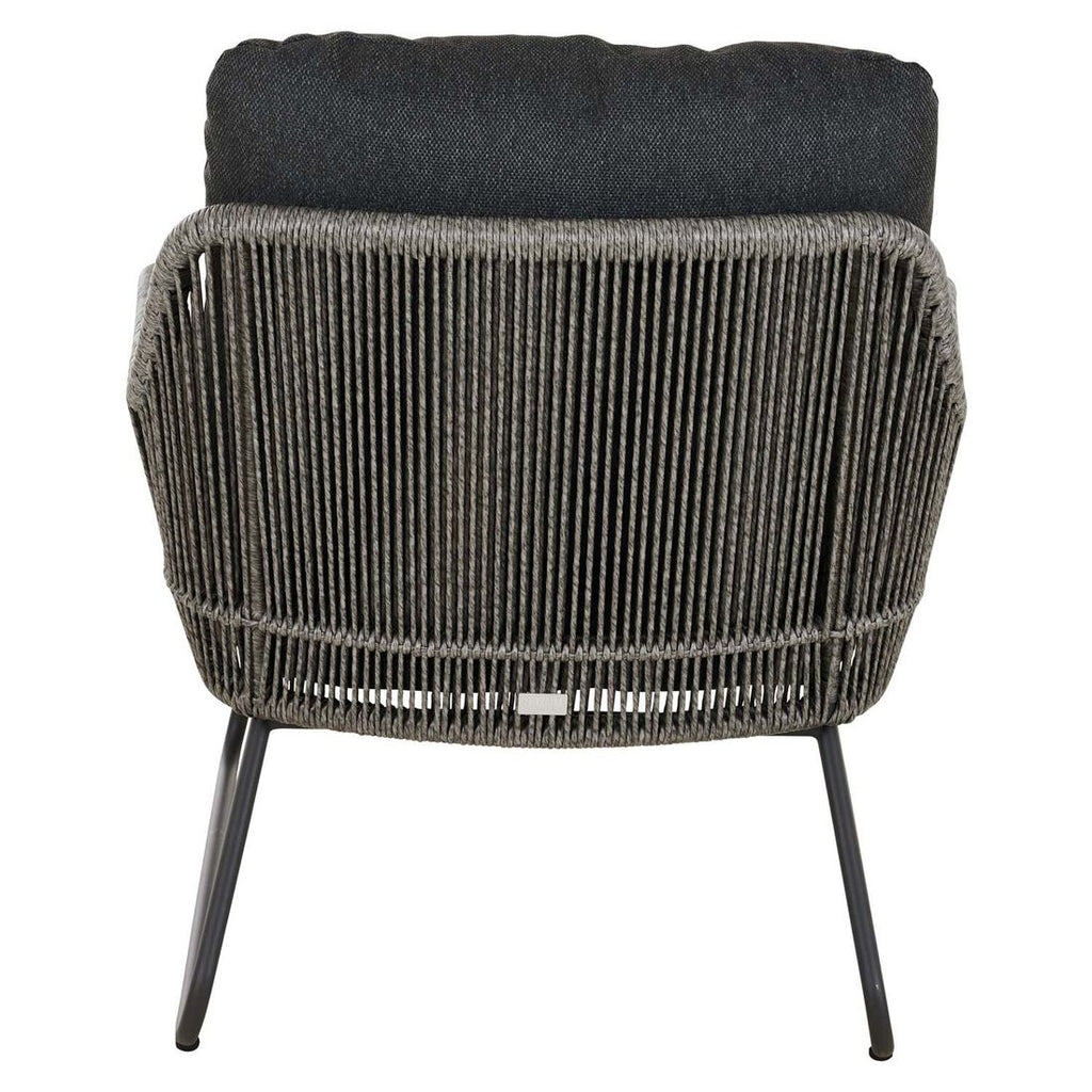 Loungestol Kansas aluminium/flettverk 76x73,5 cm i moderne uterom