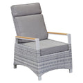 Loungestol Keramo regulerbar aluminium/flettverk - LC Garden forfra