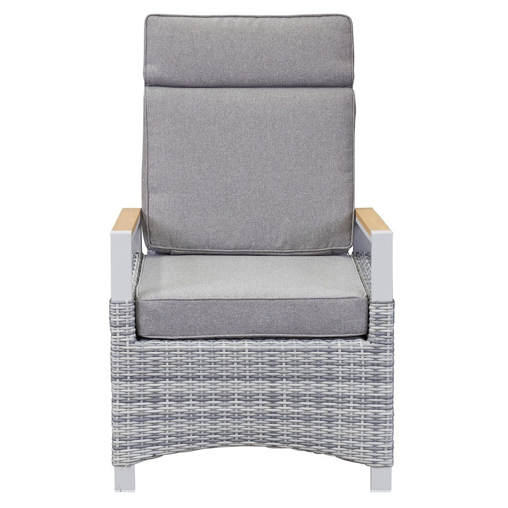 Loungestol Keramo regulerbar aluminium/flettverk - LC Garden bakside