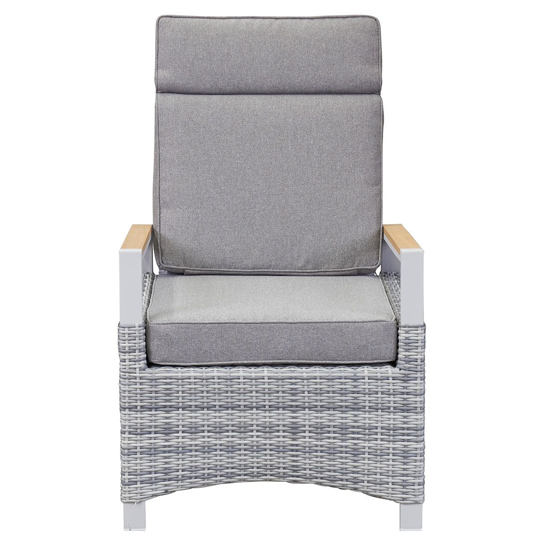 Loungestol Keramo regulerbar aluminium/flettverk - LC Garden bakside