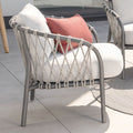 Loungestol Klea aluminium/tau 83 cm forfra