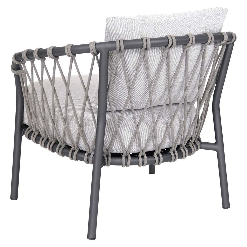 Loungestol Klea aluminium/tau 83 cm montert på terrasse