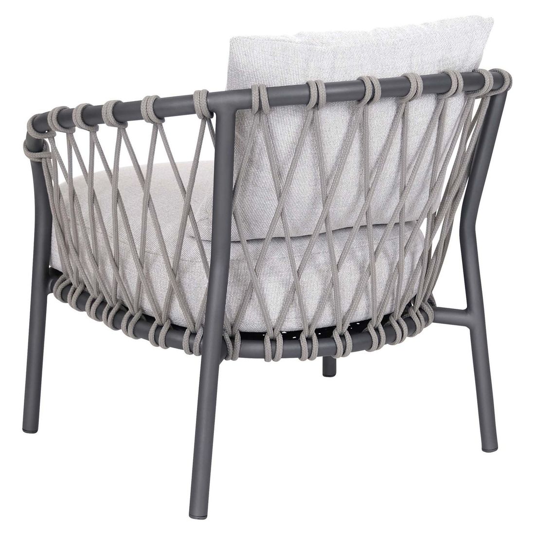 Loungestol Klea aluminium/tau 83 cm montert på terrasse