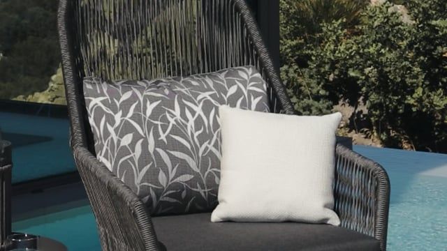 Loungestol Loop aluminium/tau 80x91 cm - Solpuri forfra