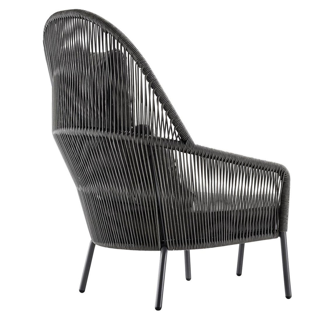 Loungestol Loop aluminium/tau 80x91 cm - Solpuri i bruk utendørs