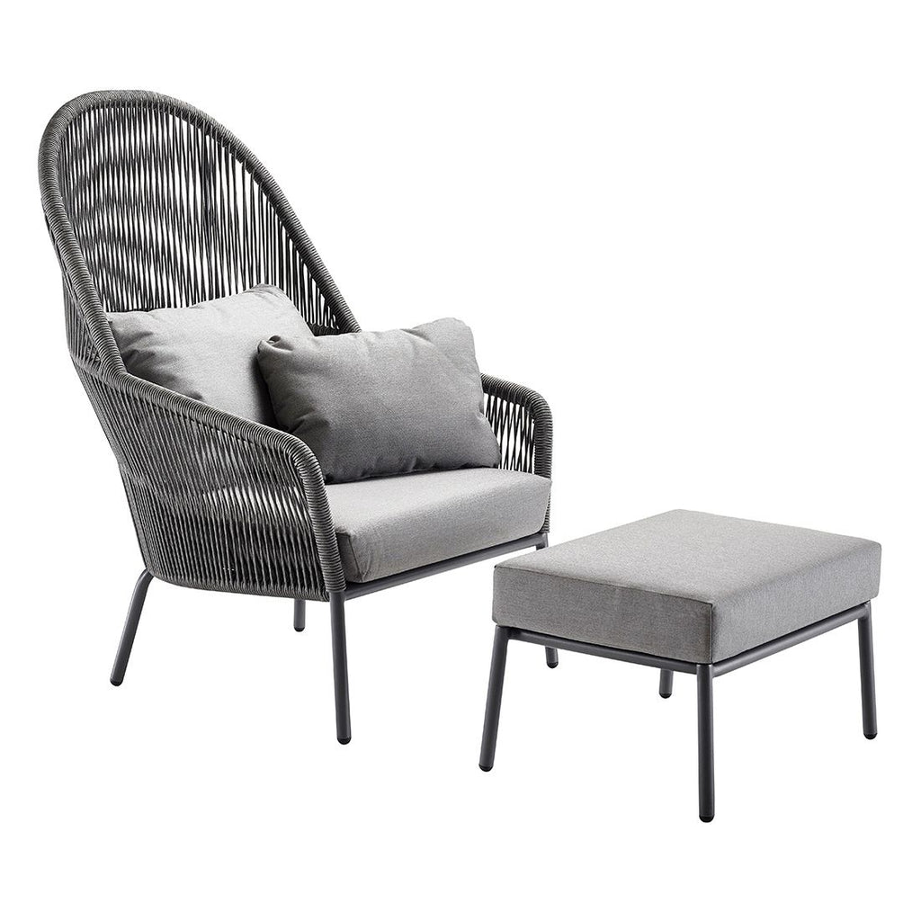Loungestol Loop aluminium/tau 80x91 cm - Solpuri sittekomfort