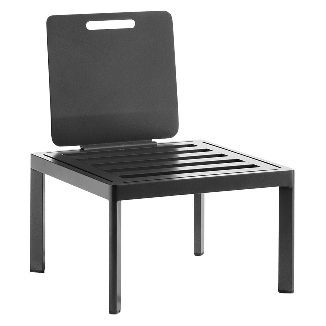 Loungestol Lugo aluminium 60x60 cm detalj av stoff