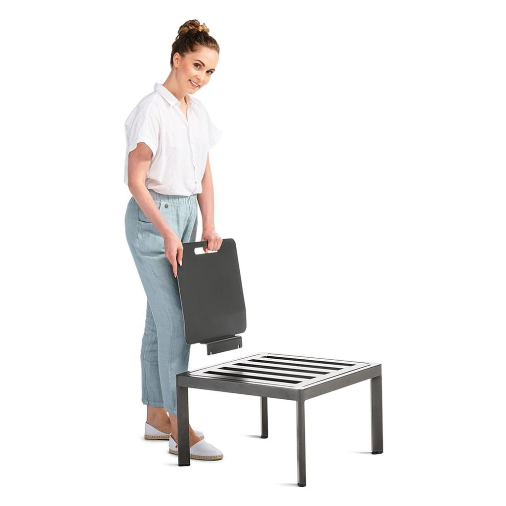 Loungestol Lugo aluminium 60x60 cm sitteflate