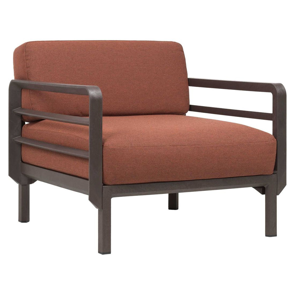 Loungestol Maximo plast og Sunbrella 90x97 cm detalj av stoff