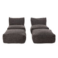 Loungestol med fotskammel Dotty polypropylen - ROOLF Living forfra