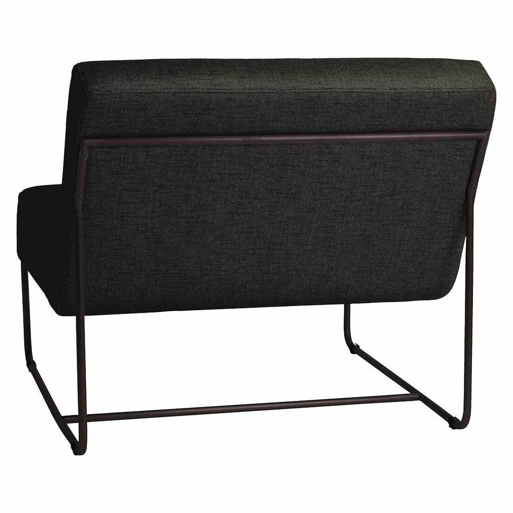Loungestol Mia rustfritt stål/utestoff 80x80 cm detalj av stoff