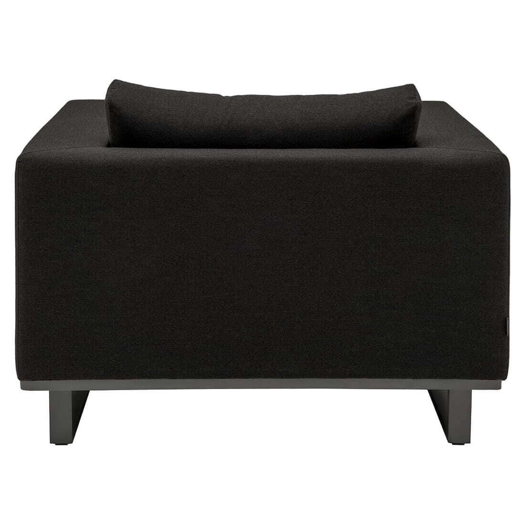 Loungestol Miami aluminium Sunbrella 107x90 cm montert på terrasse