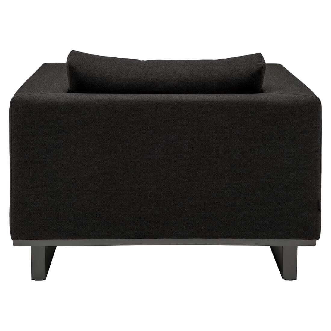 Loungestol Miami aluminium Sunbrella 107x90 cm montert på terrasse