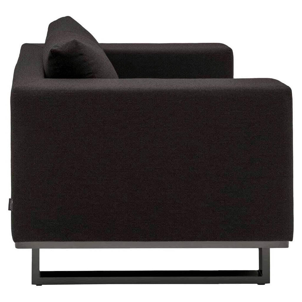 Loungestol Miami aluminium Sunbrella 107x90 cm detalj av armlene