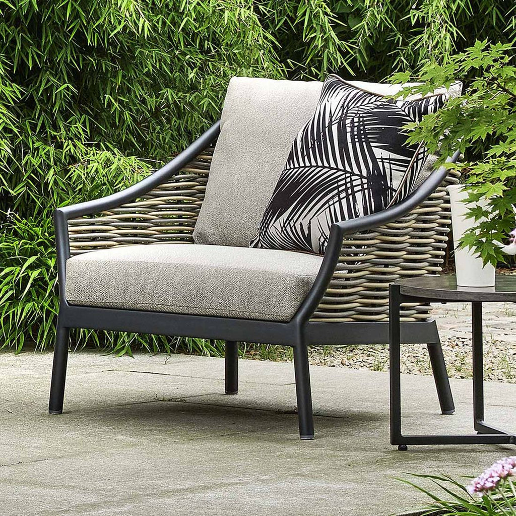 Loungestol Milou aluminium/polyrotting 78x87 cm bakside