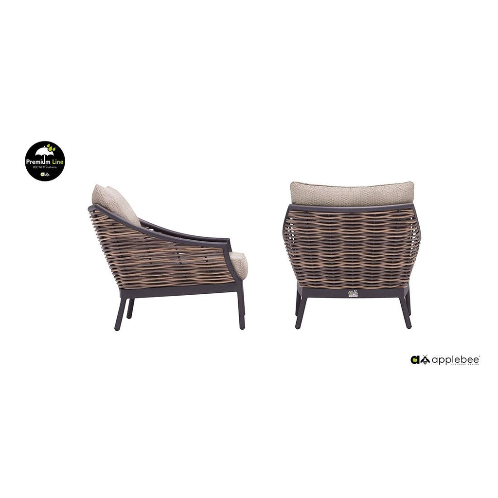 Loungestol Milou aluminium/polyrotting 78x87 cm sidestilt