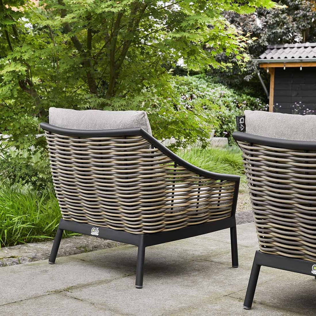 Loungestol Milou aluminium/polyrotting 78x87 cm helhetsbilde