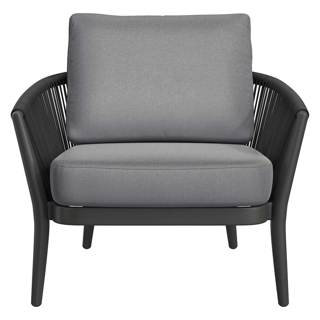 Loungestol Monet aluminium tau olefin 90 cm montert på terrasse