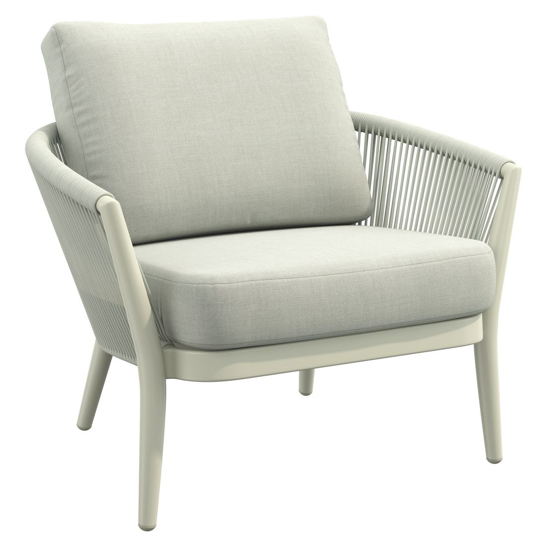 Loungestol Monet aluminium tau olefin 90x80 cm forfra
