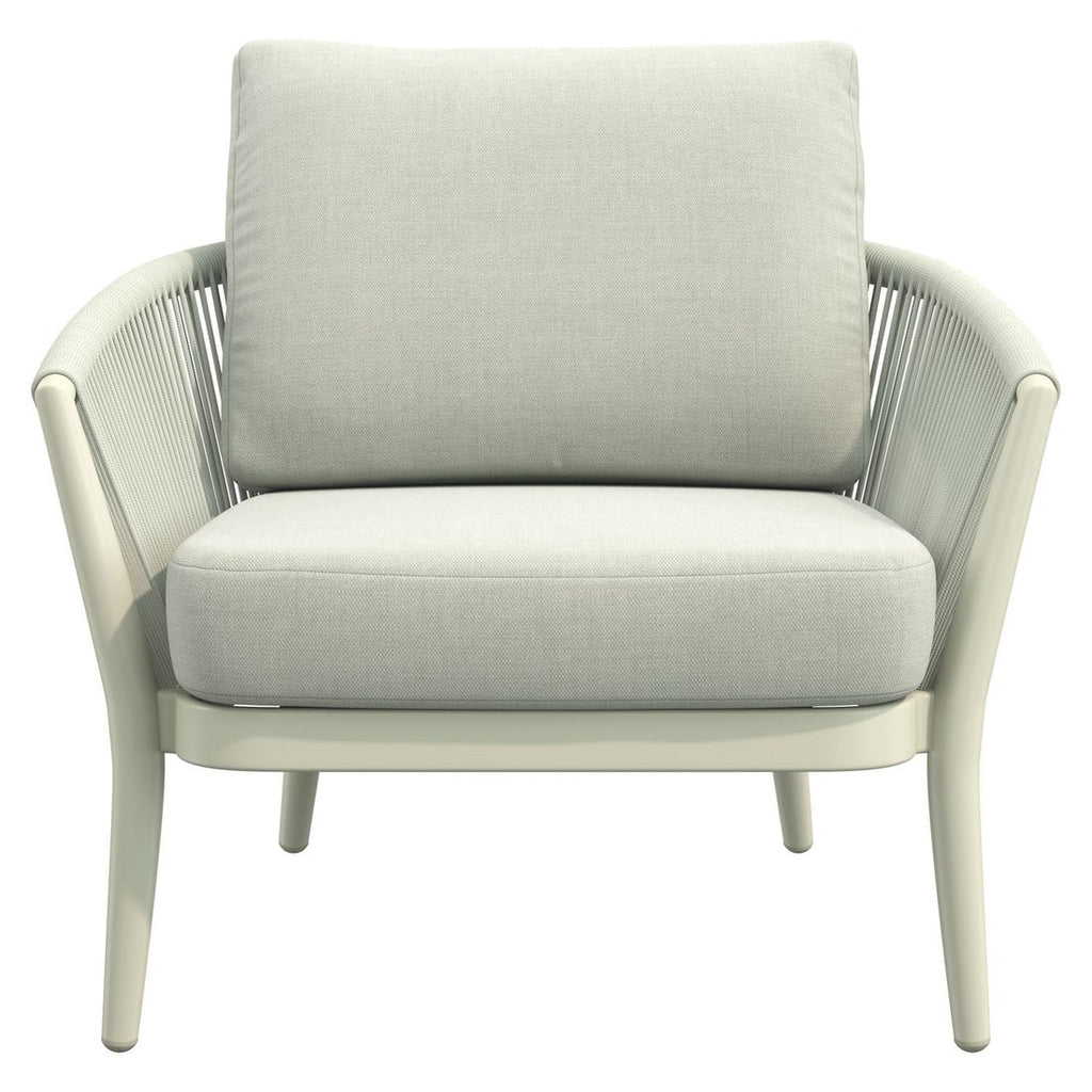 Loungestol Monet aluminium tau olefin 90x80 cm detalj flettverk