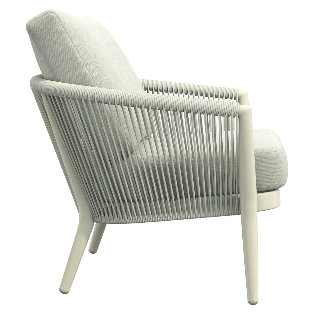 Loungestol Monet aluminium tau olefin 90x80 cm montert på terrasse