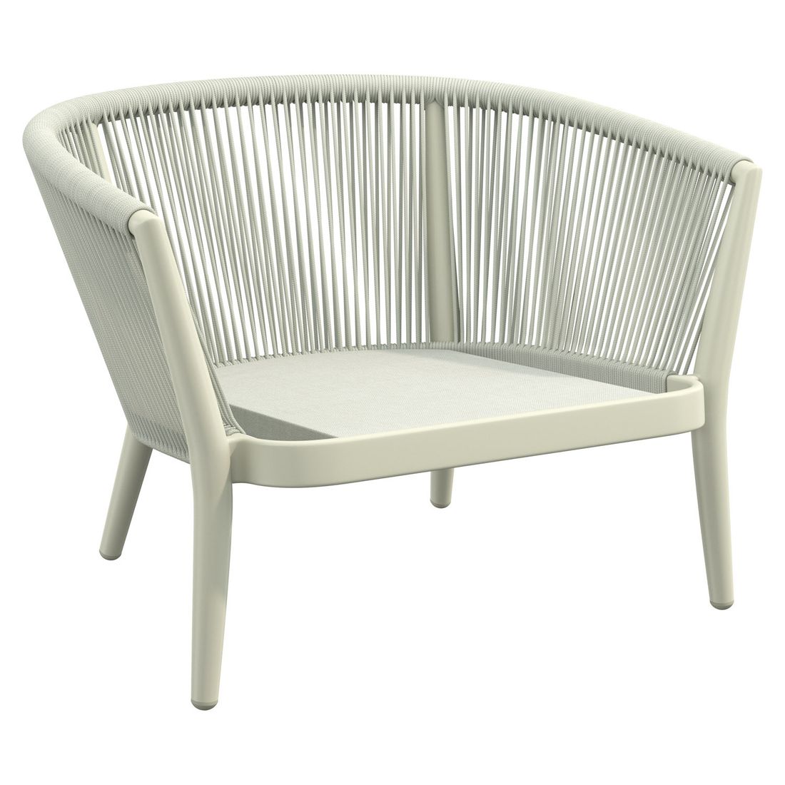 Loungestol Monet aluminium tau olefin 90x80 cm sete og rygg