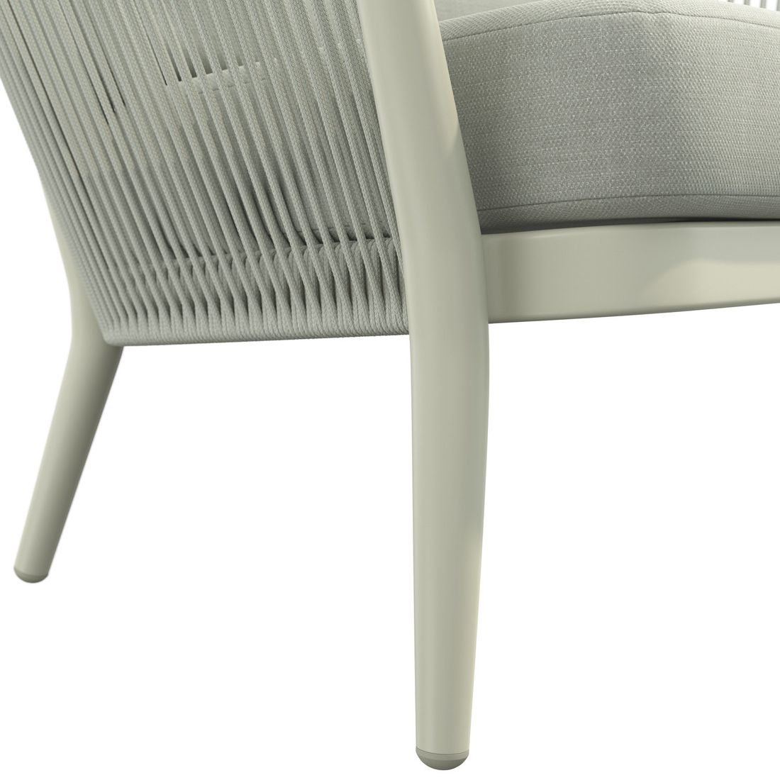 Loungestol Monet aluminium tau olefin 90x80 cm detalj materiale