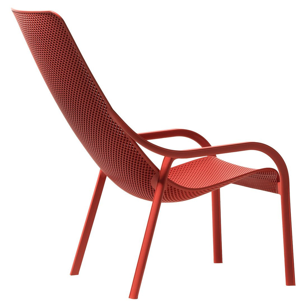 Loungestol Net stabelbar plast corallo - Nardi detalj av sete
