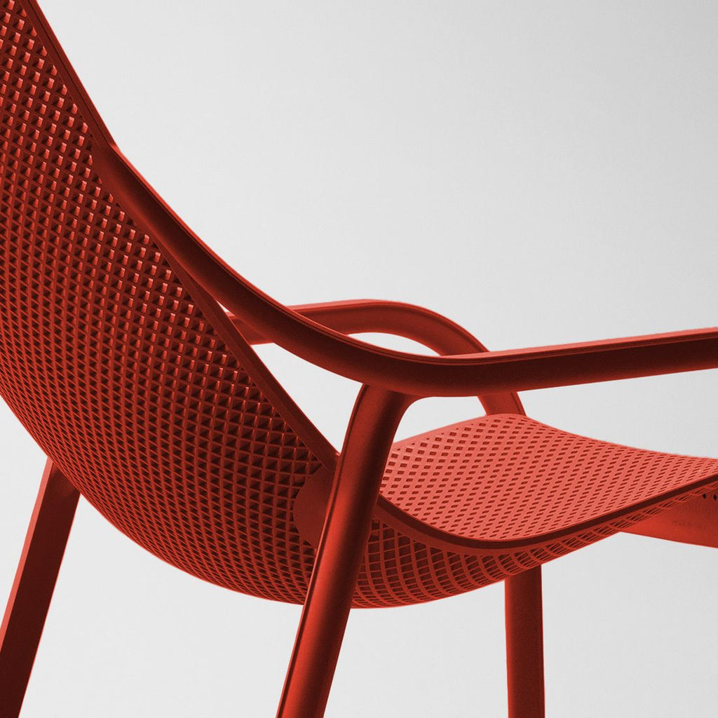 Loungestol Net stabelbar plast corallo - Nardi detalj av ben