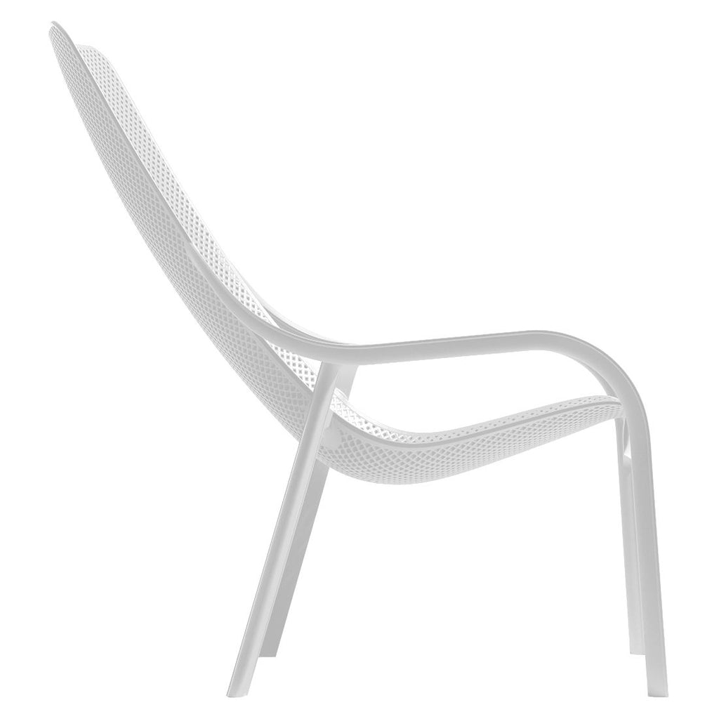 Loungestol Net stabelbar plast hvit - Nardi sidestilt visning