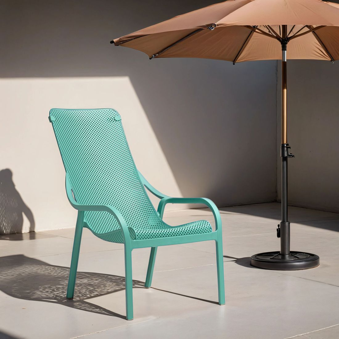 Loungestol Net stabelbar plast salice - Nardi detalj
