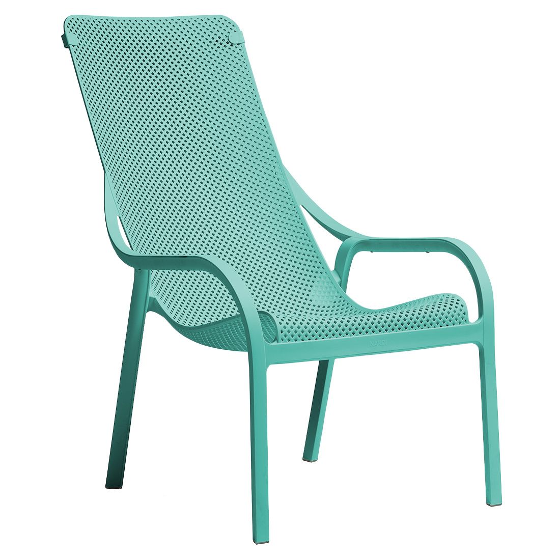 Loungestol Net stabelbar plast salice - Nardi montert på terrasse