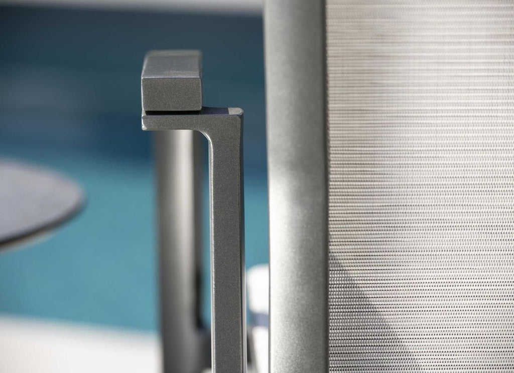Loungestol New Top aluminium/textilen stabelbar detalj av materiale